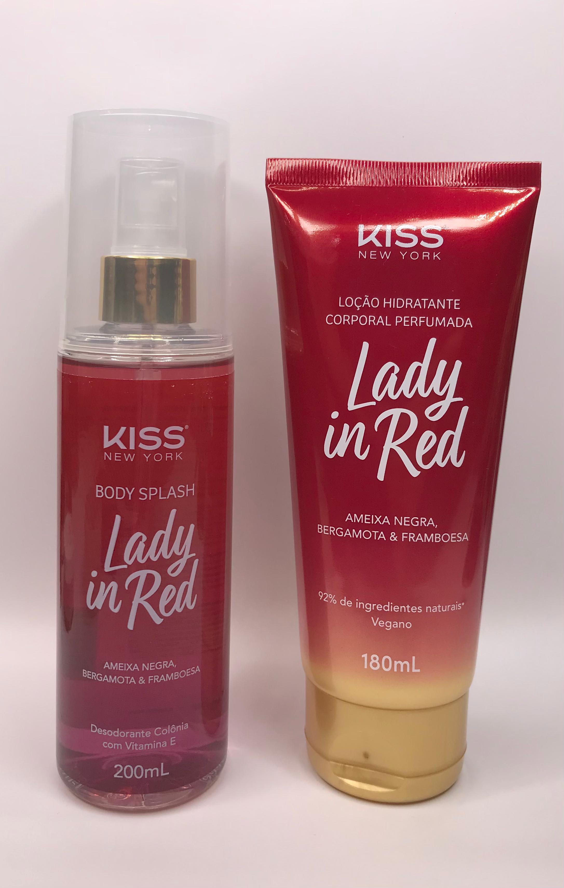 KIT PRESENTEÁVEL BODY SPLASH + LOÇÃO COPORAL LADY IN RED