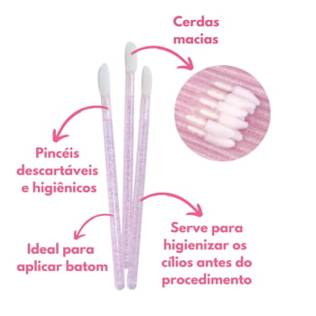 APLICADOR DESCARTÁVEL PARA GLOSS/BATOM COM 50 UND