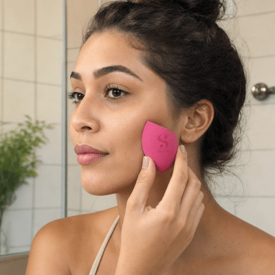 ESPONJA CHANFRADA PARA MAQUIAGEM S-BEAUTY