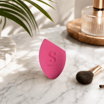 ESPONJA CHANFRADA PARA MAQUIAGEM S-BEAUTY