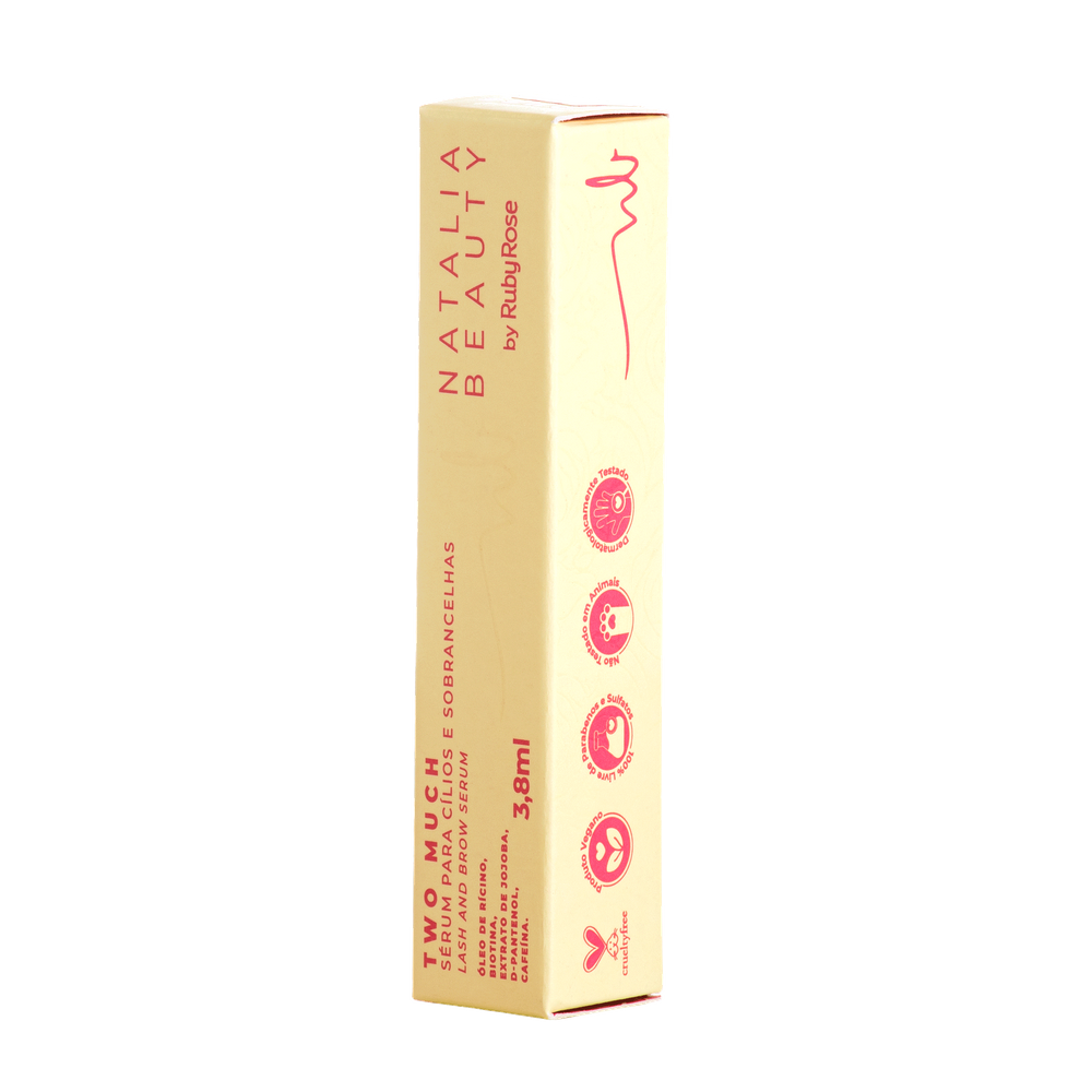 SÉRUM PARA CÍLIOS E SOBRANCELHAS TWO MUCH - NATALIA BEAUTY BY RUBY ROSE