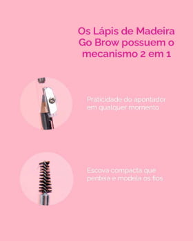 LÁPIS PARA SOBRANCELHAS GO BROW RUBY KYSSES 