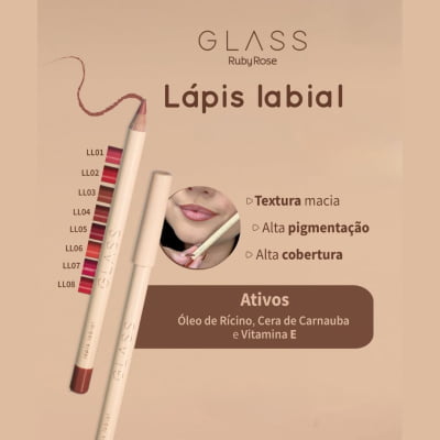 LAPIS LABIAL GLASS LL08 - RUBY ROSE