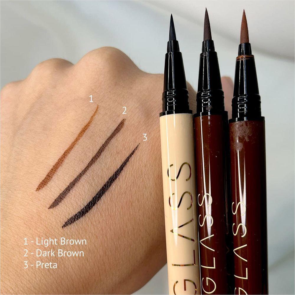CANETA DELINEADORA MARROM DARK BROWN GLASS - RUBY ROSE