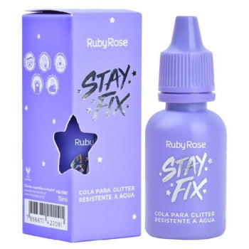 COLA PARA GLITTER RESISTENTE A ÁGUA STAY FIX - RUBY ROSE