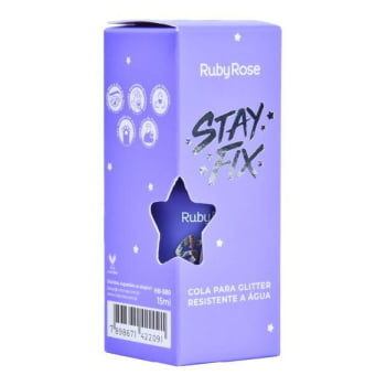 COLA PARA GLITTER RESISTENTE A ÁGUA STAY FIX - RUBY ROSE