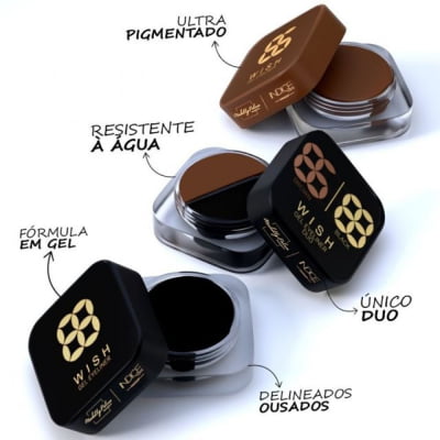DELINEADOR EM GEL WISH PRO BLACK 88 - MICHELLY PALMA