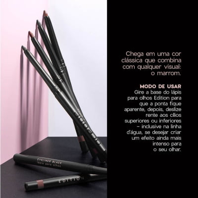 LÁPIS PARA OLHOS RETRÁTIL EYELINER EDITION MARROM - OCEANE