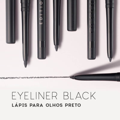 LÁPIS PARA OLHOS RETRÁTIL EYELINER EDITION PRETO - OCEANE