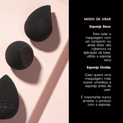 ESPONJA DE MAQUIAGEM FLAT DROP - OCEANE