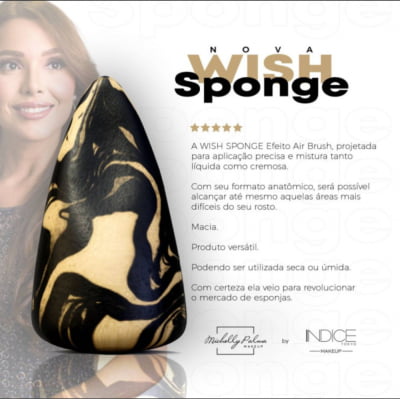 ESPONJA PARA MAQUIAGEM WISH - MICHELLY PALMA